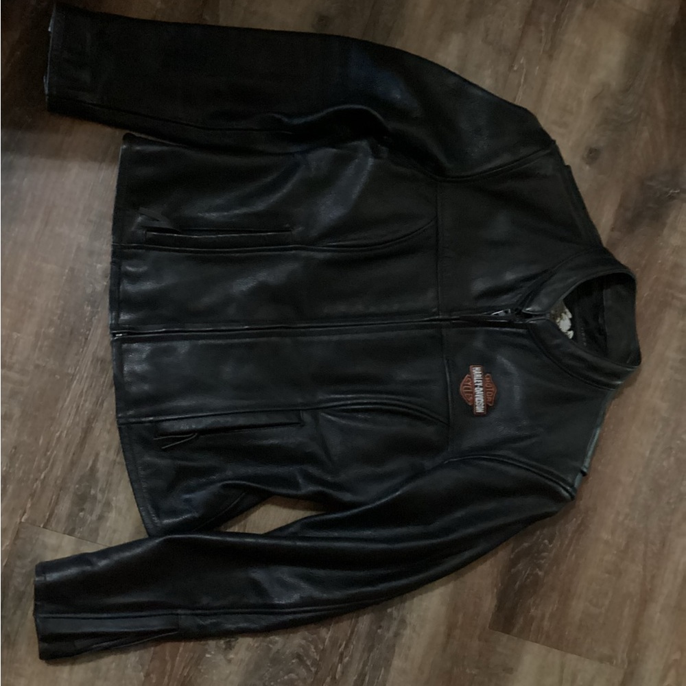Harley Davidson women’s black leather jacket small